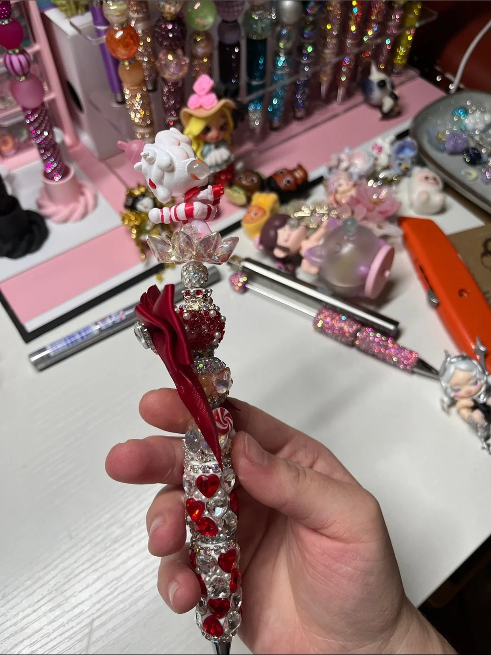 Skullpanda Holiday edition fancy beaded pen